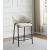 Chadwick Sloped Arm Fabric Counter Stool with Metal Base