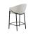 Chadwick Sloped Arm Fabric Counter Stool with Metal Base