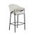 Chadwick Sloped Arm Fabric Bar Stool with Metal Base