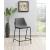Earnest Solid Back Leatherette Counter Stool with Metal Base
