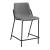 Earnest Solid Back Leatherette Counter Stool with Metal Base