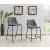Earnest Solid Back Leatherette Counter Stool with Metal Base