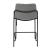 Earnest Solid Back Leatherette Counter Stool with Metal Base