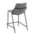Earnest Solid Back Leatherette Counter Stool with Metal Base