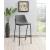 Earnest Solid Back Leatherette Bar Stool with Metal Base
