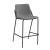 Earnest Solid Back Leatherette Bar Stool with Metal Base