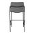 Earnest Solid Back Leatherette Bar Stool with Metal Base