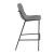 Earnest Solid Back Leatherette Bar Stool with Metal Base