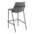 Earnest Solid Back Leatherette Bar Stool with Metal Base