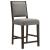 Bedford Fabric Open Back Counter Stool with Footrest