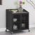 Arlette Wood Veneer Wine Cabinet with Wire Mesh Doors
