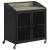 Arlette Wood Veneer Wine Cabinet with Wire Mesh Doors