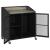 Arlette Wood Veneer Wine Cabinet with Wire Mesh Doors