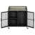 Arlette Wood Veneer Wine Cabinet with Wire Mesh Doors