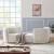 Hilton Boucle Fabric Chaise Lounge