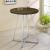 Burkhart Wood Veneer Round Top Bar Table with Sled Base