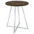 Burkhart Wood Veneer Round Top Bar Table with Sled Base