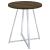 Burkhart Wood Veneer Round Top Bar Table with Sled Base