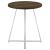 Burkhart Wood Veneer Round Top Bar Table with Sled Base