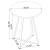 Burkhart Wood Veneer Round Top Bar Table with Sled Base