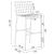 Adelaide Leatherette Bar Height Stool with Open Back