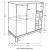 Cheyenne 2-door Wood Veneer Wine Cabinet with Stemware Rack