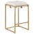 Nadia Square Padded Velvet Seat Backless Counter Stool with Metal Base