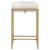 Nadia Square Padded Velvet Seat Backless Counter Stool with Metal Base