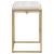Nadia Square Padded Velvet Seat Backless Counter Stool with Metal Base