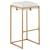 Nadia Square Padded Velvet Seat Backless Bar Stool with Metal Base
