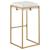 Nadia Square Padded Velvet Seat Backless Bar Stool with Metal Base