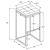 Nadia Square Padded Velvet Seat Backless Bar Stool with Metal Base
