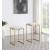 Nadia Square Padded Velvet Seat Backless Bar Stool with Metal Base