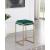 Nadia Square Padded Velvet Seat Backless Counter Stool with Metal Base