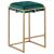 Nadia Square Padded Velvet Seat Backless Counter Stool with Metal Base