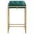 Nadia Square Padded Velvet Seat Backless Counter Stool with Metal Base