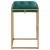 Nadia Square Padded Velvet Seat Backless Counter Stool with Metal Base