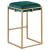 Nadia Square Padded Velvet Seat Backless Counter Stool with Metal Base