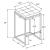 Nadia Square Padded Velvet Seat Backless Counter Stool with Metal Base