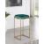 Nadia Square Padded Velvet Seat Backless Bar Stool with Metal Base
