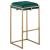 Nadia Square Padded Velvet Seat Backless Bar Stool with Metal Base