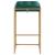 Nadia Square Padded Velvet Seat Backless Bar Stool with Metal Base