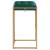 Nadia Square Padded Velvet Seat Backless Bar Stool with Metal Base