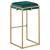 Nadia Square Padded Velvet Seat Backless Bar Stool with Metal Base