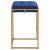 Nadia Square Padded Velvet Seat Backless Counter Stool with Metal Base