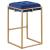 Nadia Square Padded Velvet Seat Backless Counter Stool with Metal Base