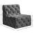 Tuft Velvet Modular Armless Chair