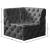 Tuft Velvet Modular Corner Chair