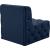 Tuft Velvet Modular Armless Chair