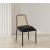 Atticus Boucle Fabric Dining Chair with Black Metal Frame